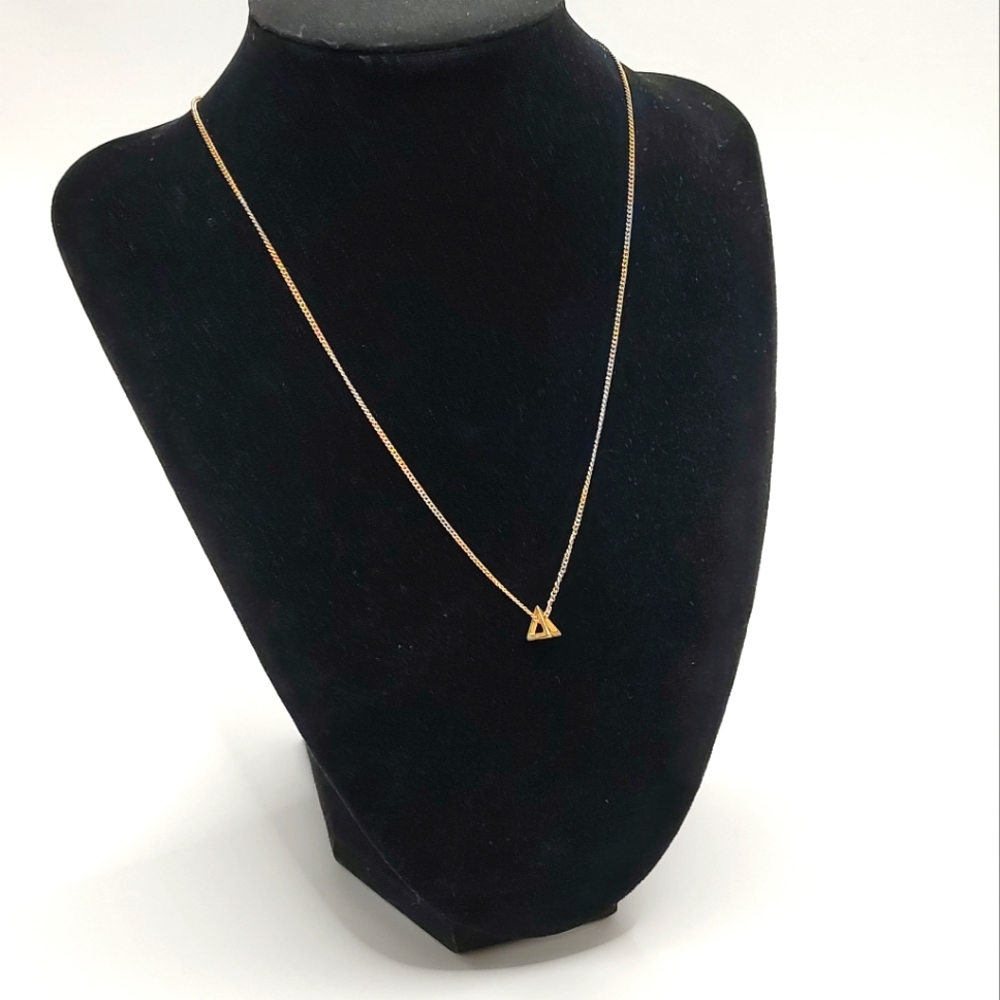 Elegant Gold Triangle Pendant Necklace